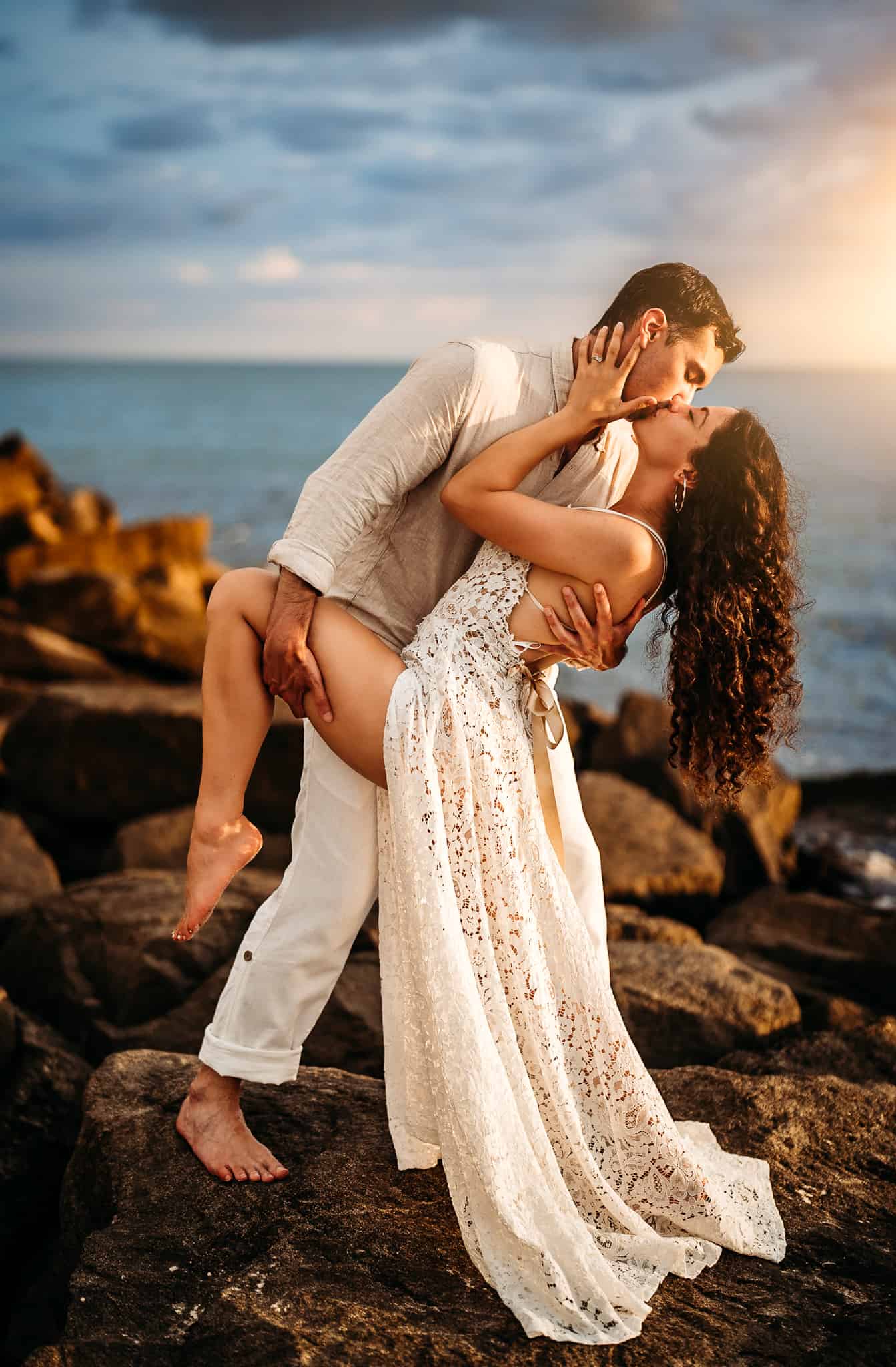 Passion on St Pete beach, bride and groom 